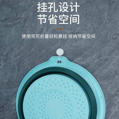 星坊 折叠泡脚桶洗脚盆 足浴盆带按摩粒便携式脚盆沐足桶