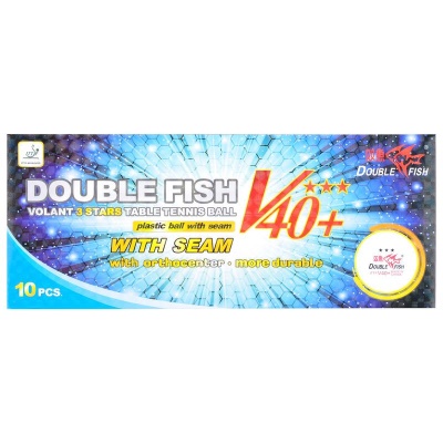 双鱼乒乓球三星 展翅V40+ 新材料ABS 3星专业比赛用球 白色